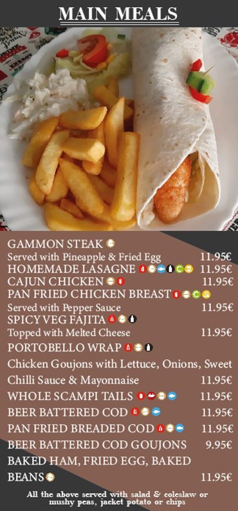 Restaurant Pinar Campoverde Menu