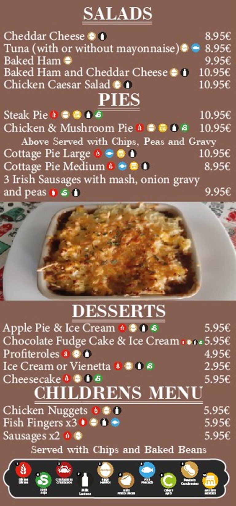 Restaurant Pinar Campoverde Menu