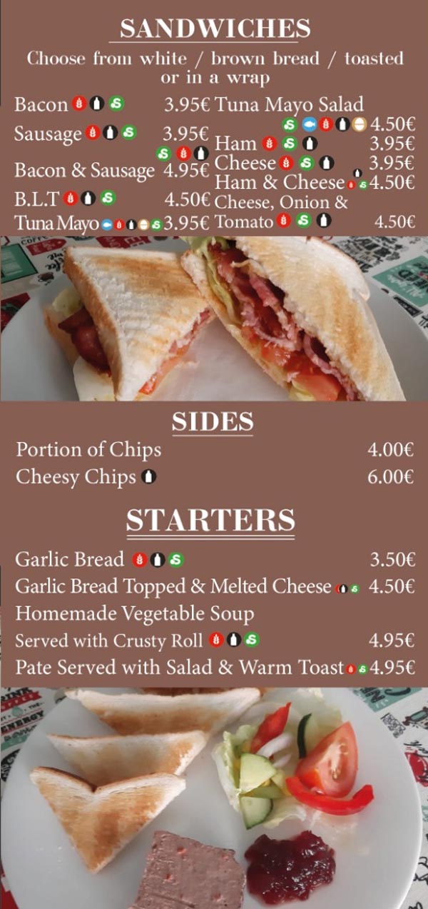 Portobello Restaurant Campoverde Menu Starters